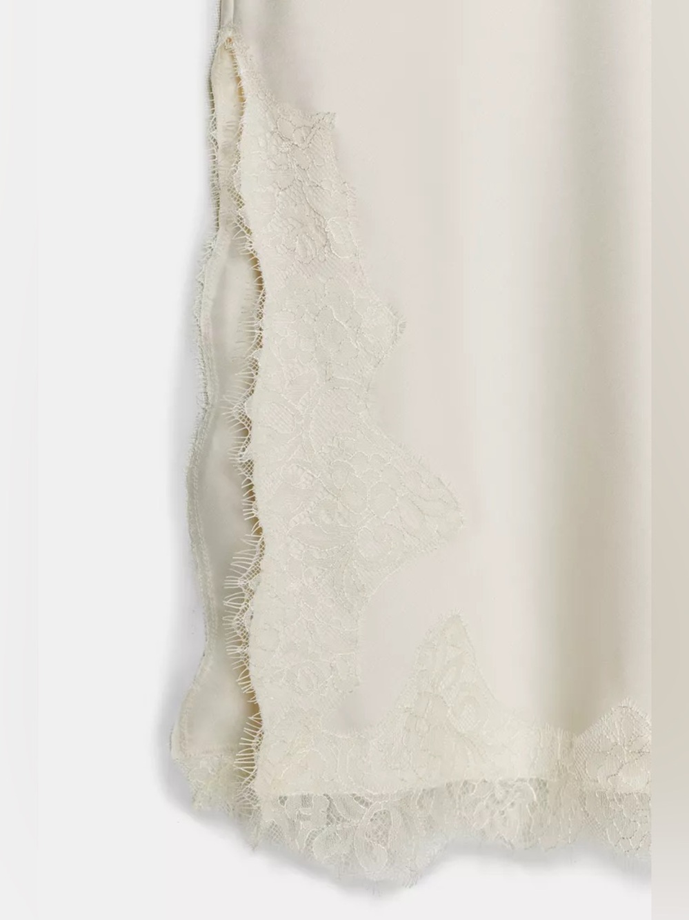 Zara Cream Satin Slip Dress - Picture 7 of 11